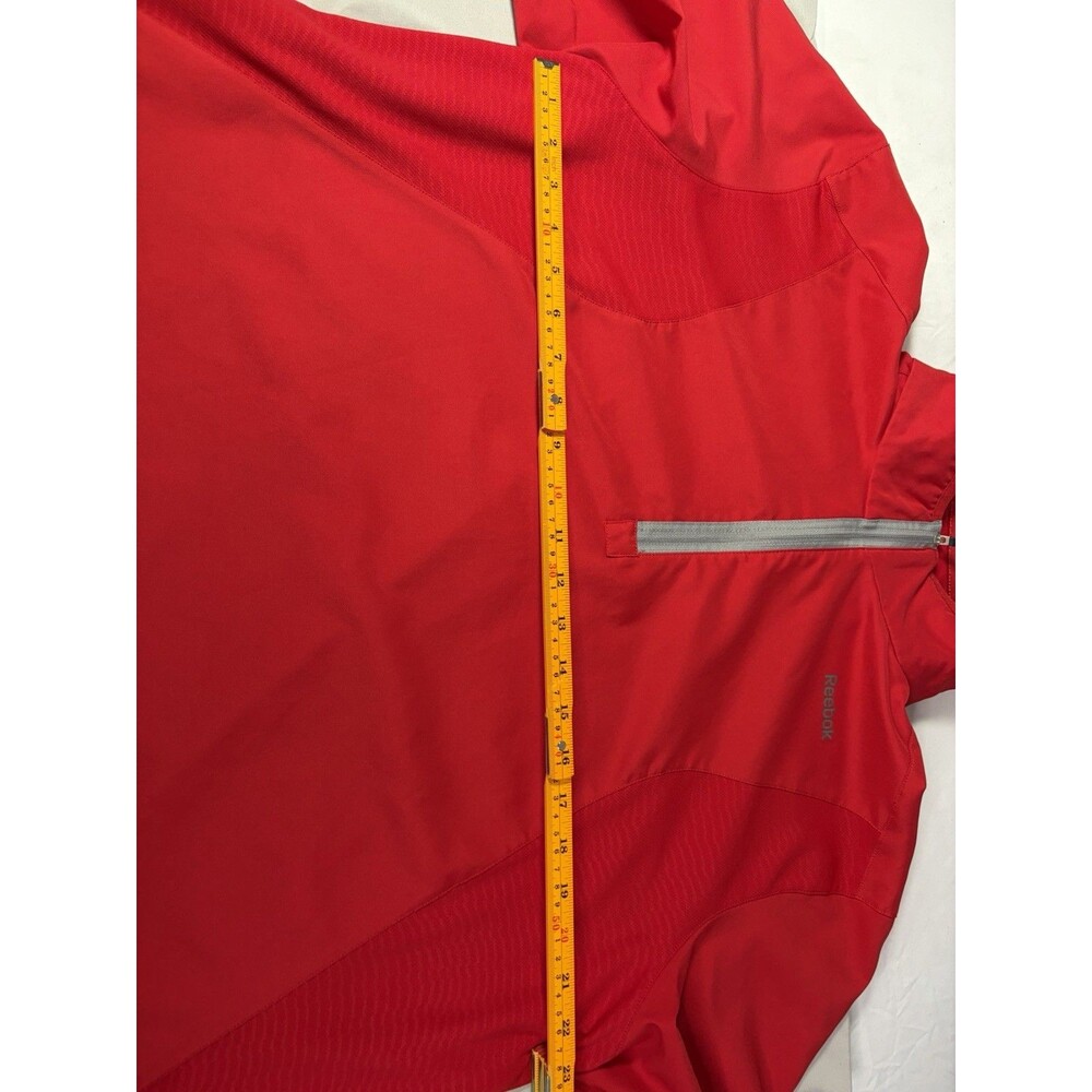Reebok 1/4 Zip, Long Sleeve Pullover Red/Gray 2XL Very Nice - Picture 4 of 9